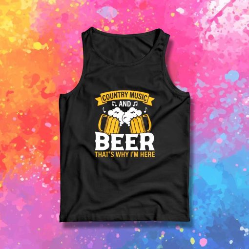 Country Music And Beer Logo Tank Top