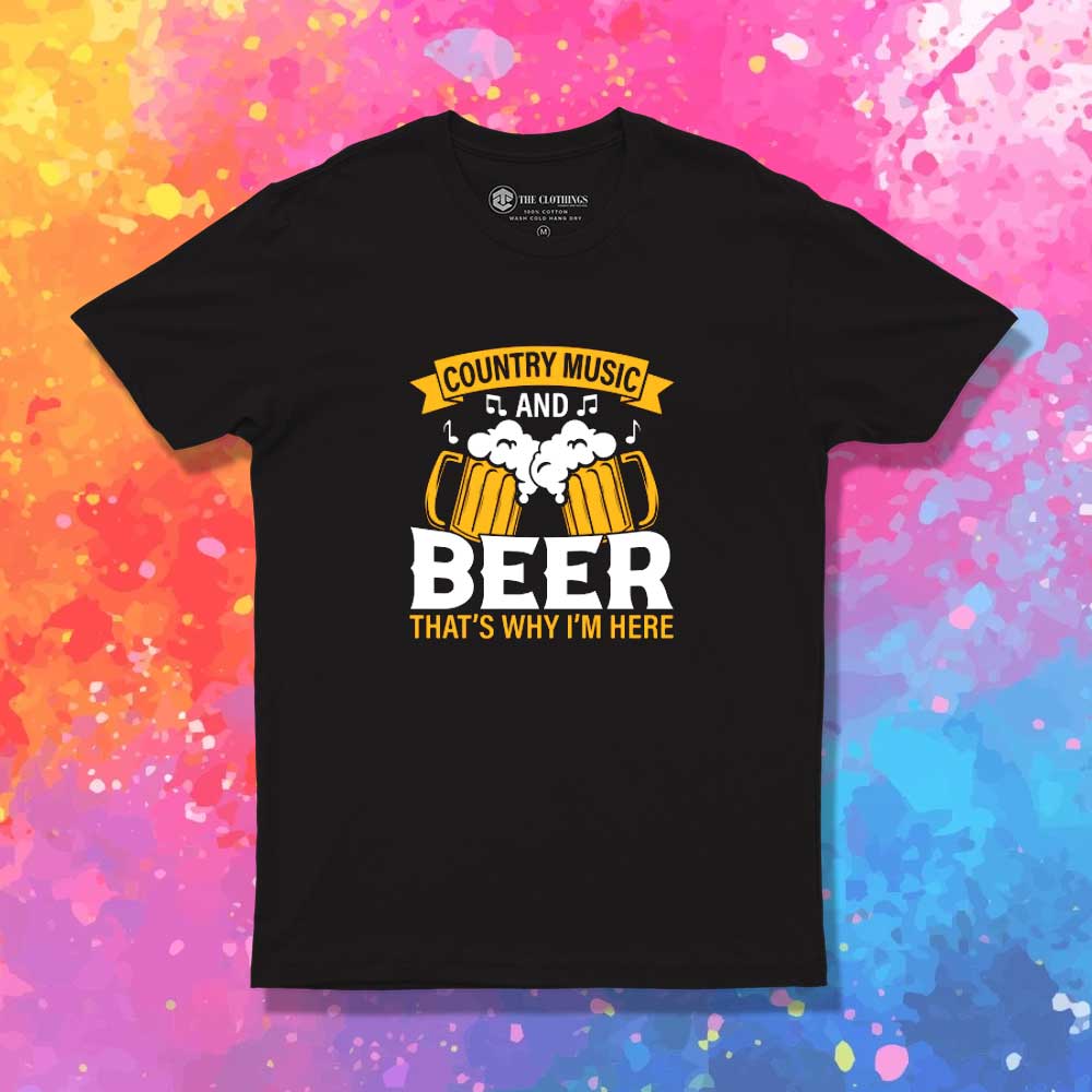 Country Music And Beer Logo T-Shirt