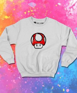 Crayon Mario Mushroom Drawing Sweatshirt