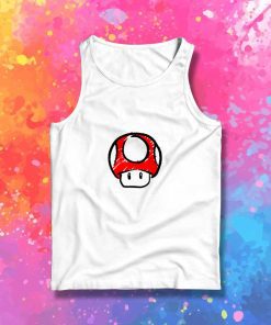 Crayon Mario Mushroom Drawing Tank Top