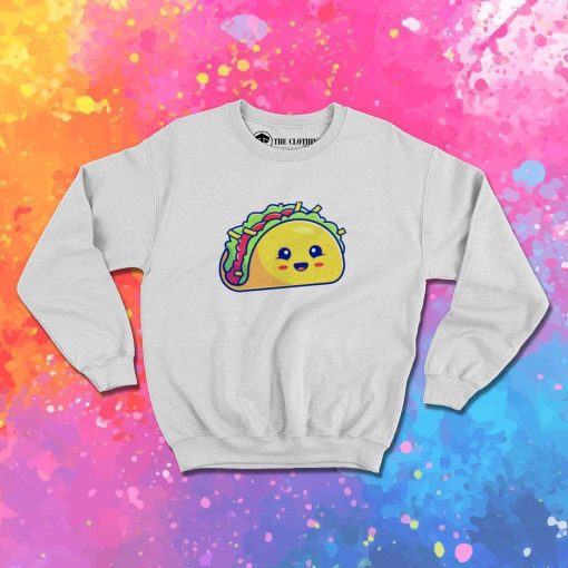 Cute Taco Cartoon Smile Sweatshirt