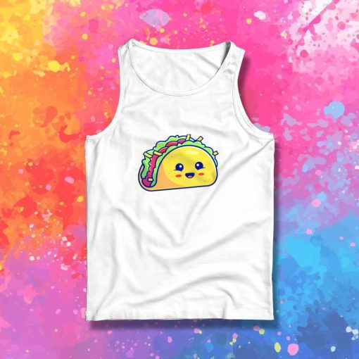 Cute Taco Cartoon Smile Tank Top