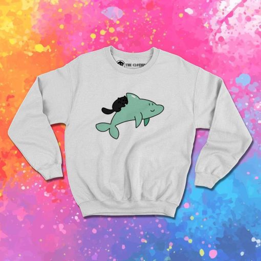 Dolphin And The Black Cat Sweatshirt