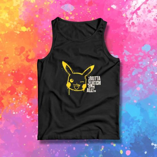 Dripping Pikachu Pokemon Tank Top