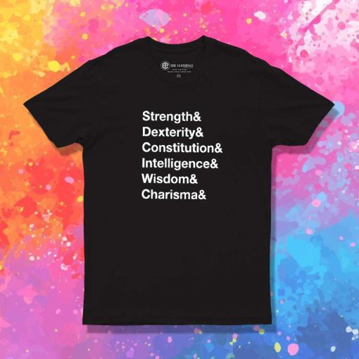 Dungeons And Dragons Basic Stats T-Shirt