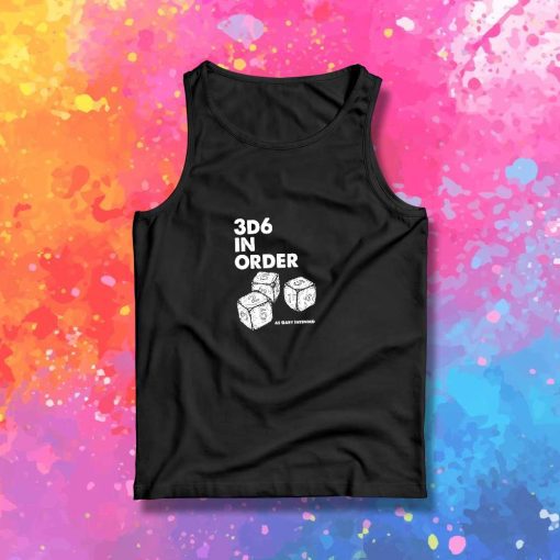 Dungeons And Dragons Dice In Order Tank Top