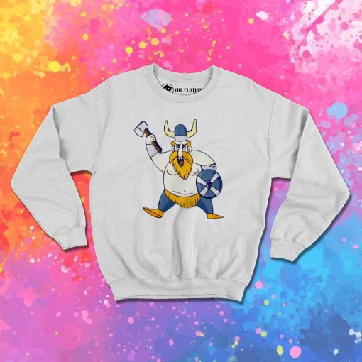 Fat Viking Warrior Cartoon Sweatshirt