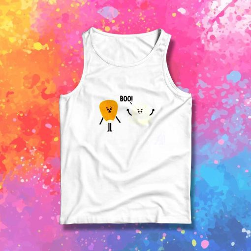 Ghost Corn Halloween Popcorn Tank Top