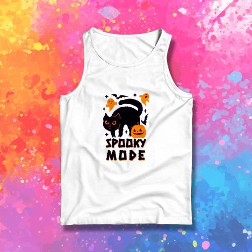 Halloween Black Cat Spooky Mode Tank Top