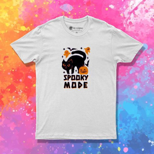 Halloween Black Cat Spooky Mode T-Shirt