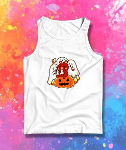 Halloween Mad Bear Ghost Candy Tank Top