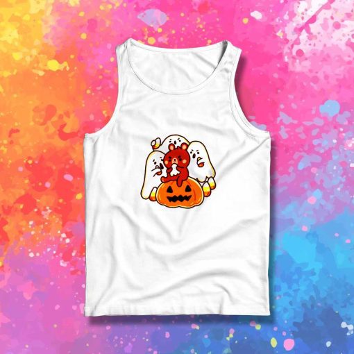Halloween Mad Bear Ghost Candy Tank Top