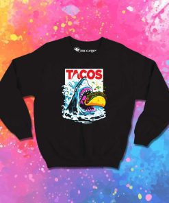 Jaws Tacos Shark Poster Sweatshirt