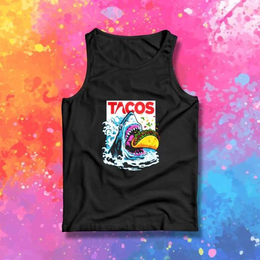 Jaws Tacos Shark Poster Tank Top