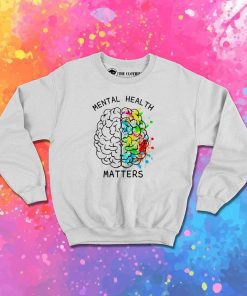 Mental Health Matter Colorful Brain Sweatshirt