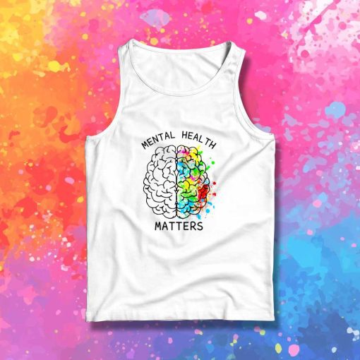 Mental Health Matter Colorful Brain Tank Top