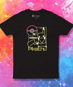 Pokemon Pikachu Neon Logo T-Shirt
