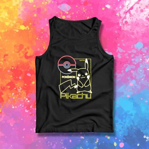 Pokemon Pikachu Neon Logo Tank Top