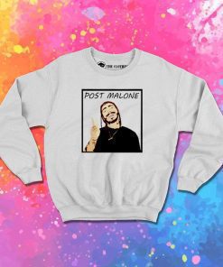 Post Malone Peace Sign Cartoon Sweatshirt