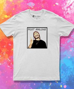 Post Malone Peace Sign Cartoon T-Shirt
