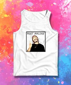 Post Malone Peace Sign Cartoon Tank Top