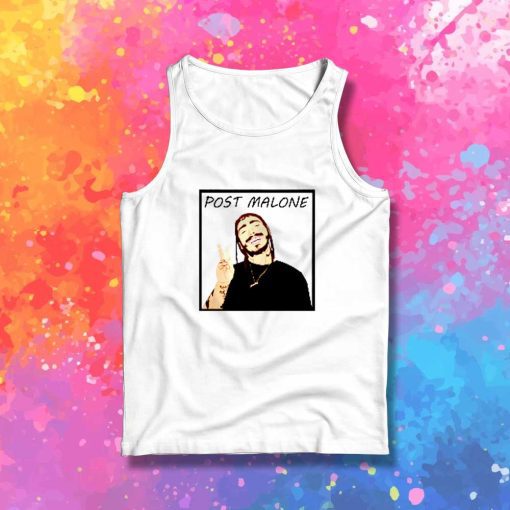 Post Malone Peace Sign Cartoon Tank Top