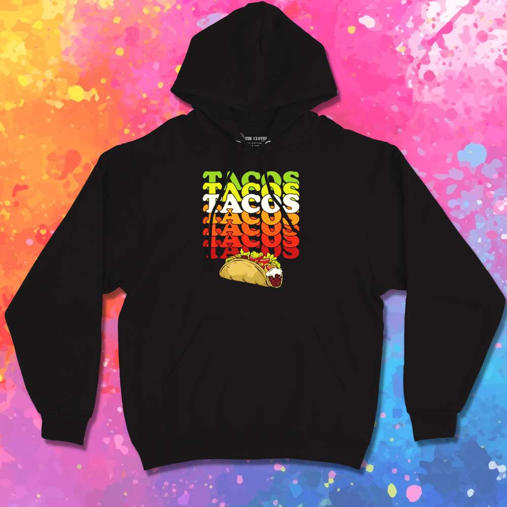 Retro Tacos Tacos Tacos Hoodie