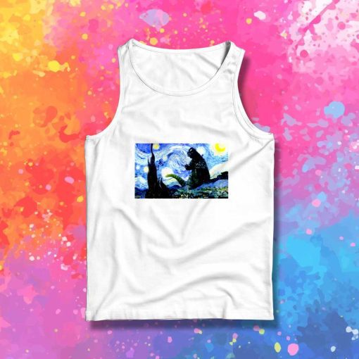 Starry Kaiju Night Painting Tank Top