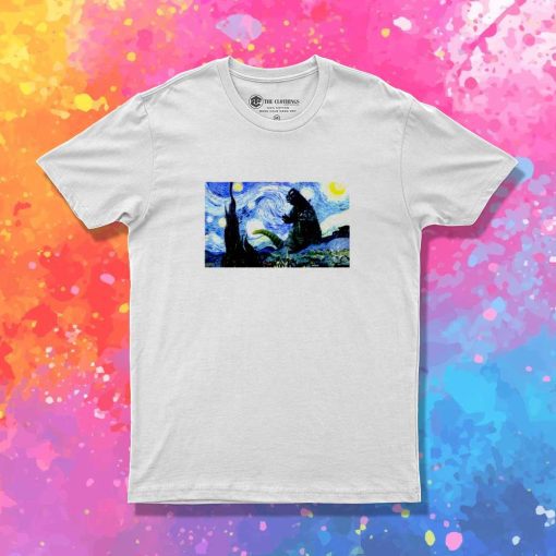 Starry Kaiju Night Painting T-Shirt