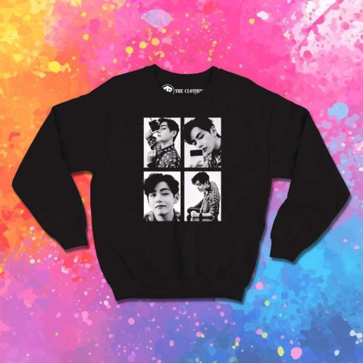 Taehyung Aesthetic Photo Grid Sweatshirt