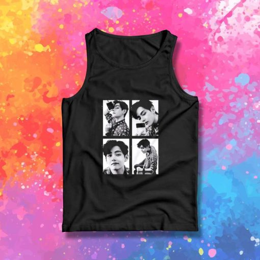 Taehyung Aesthetic Photo Grid Tank Top