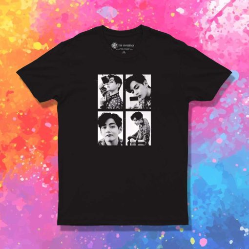 Taehyung Aesthetic Photo Grid T-Shirt