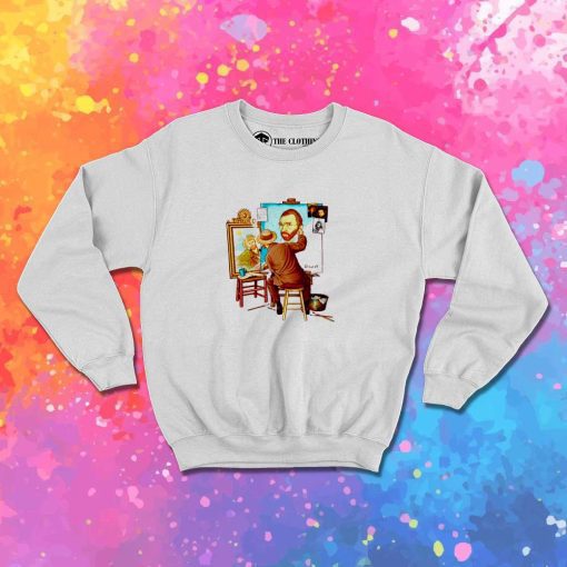 Van Gogh Triple Self Painting Sweatshirt