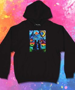Van Gogh's Cats Couple Hoodie