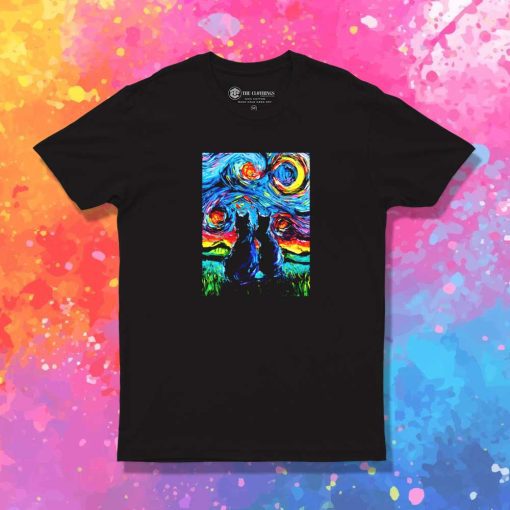 Van Gogh's Cats Couple T-Shirt