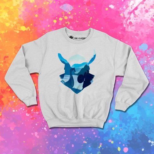 Viking Warrior Silhouette Sweatshirt
