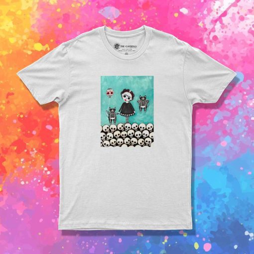 Day Of The Dead Black Cats T-Shirt