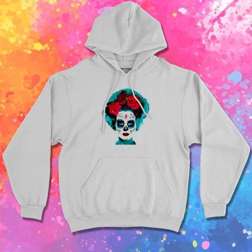 Day Of The Dead Bride Afro Hoodie