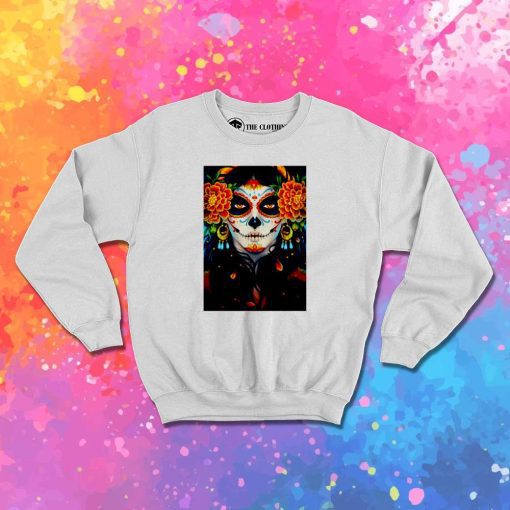 Day Of The Dead Face Paint Sweatshirt