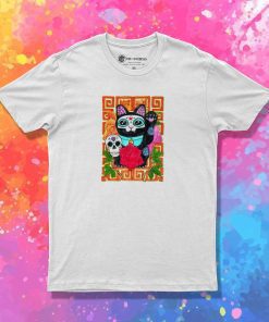 Day Of The Dead Lucky Cat T-Shirt