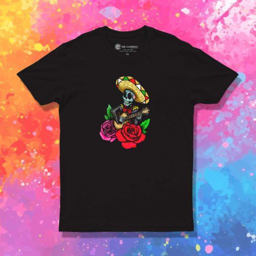 Day Of The Dead Mariachi Guitarist T-Shirt