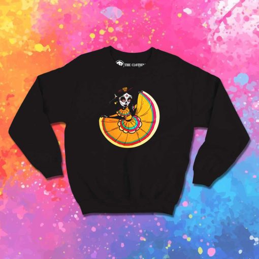 Day Of The Dead Orange Slice Sweatshirt