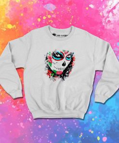Day Of The Dead Roses Face Sweatshirt