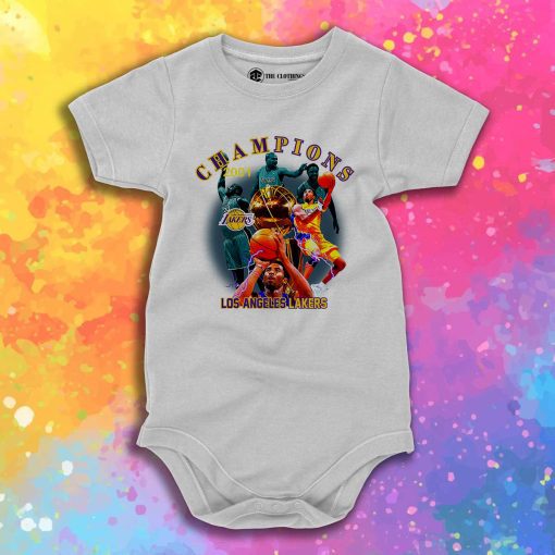 2001 Lakers Championship Vintage Baby Onesie