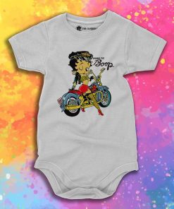 Betty Boop Biker Cartoon Baby Onesie