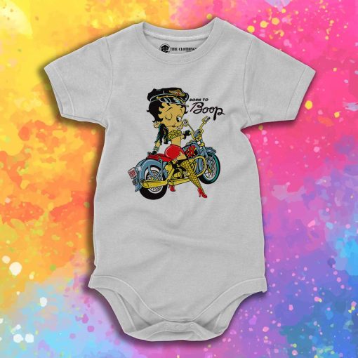 Betty Boop Biker Cartoon Baby Onesie
