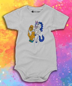 Big Mouth Drawing of a Unicorn Funny Baby Onesie