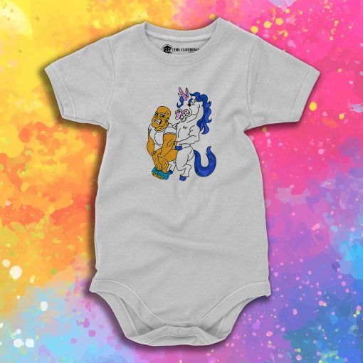 Big Mouth Drawing of a Unicorn Funny Baby Onesie