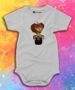 Big Mouth Hormone Monster in a Basket Baby Onesie