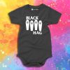 Black Hag Witch Occult Goth Distressed Punk Baby Onesie